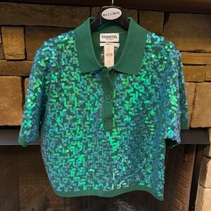 Anthropologie Essential Antwerp holiday top NWT